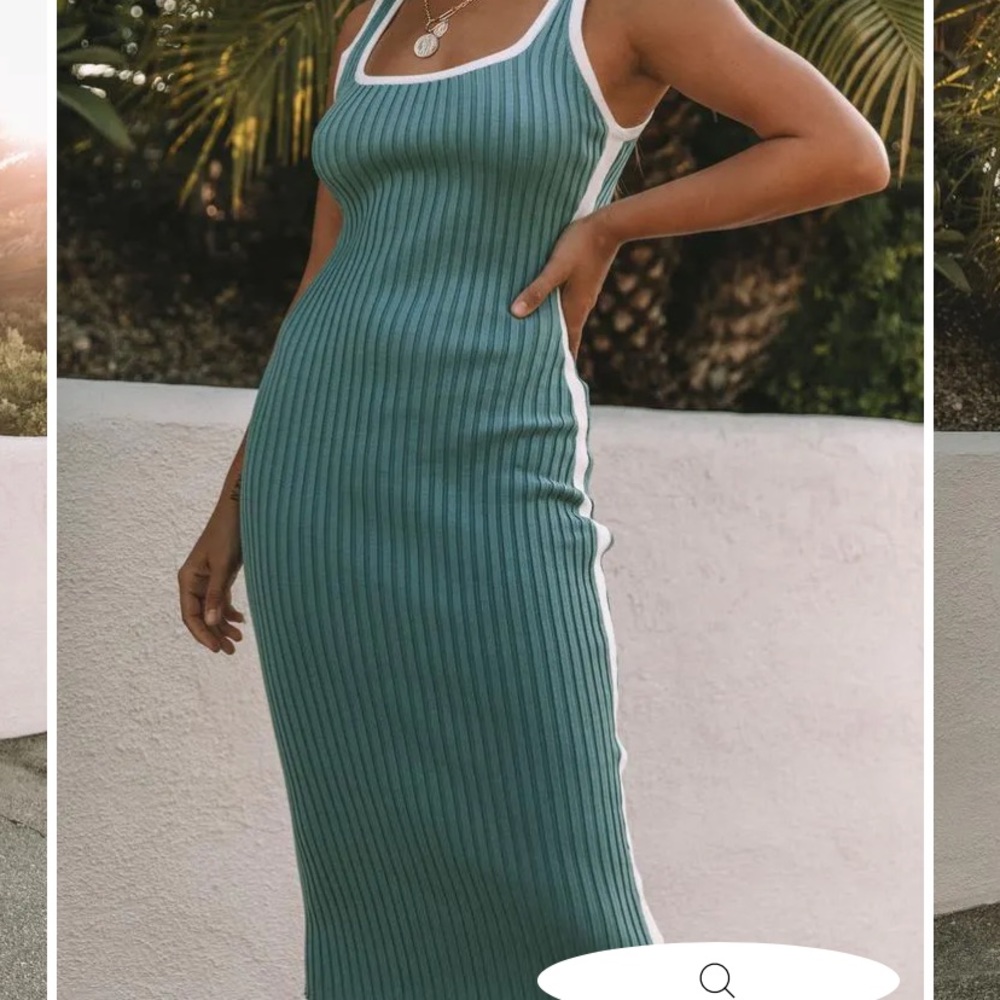 Midi Jade green dress, never worn